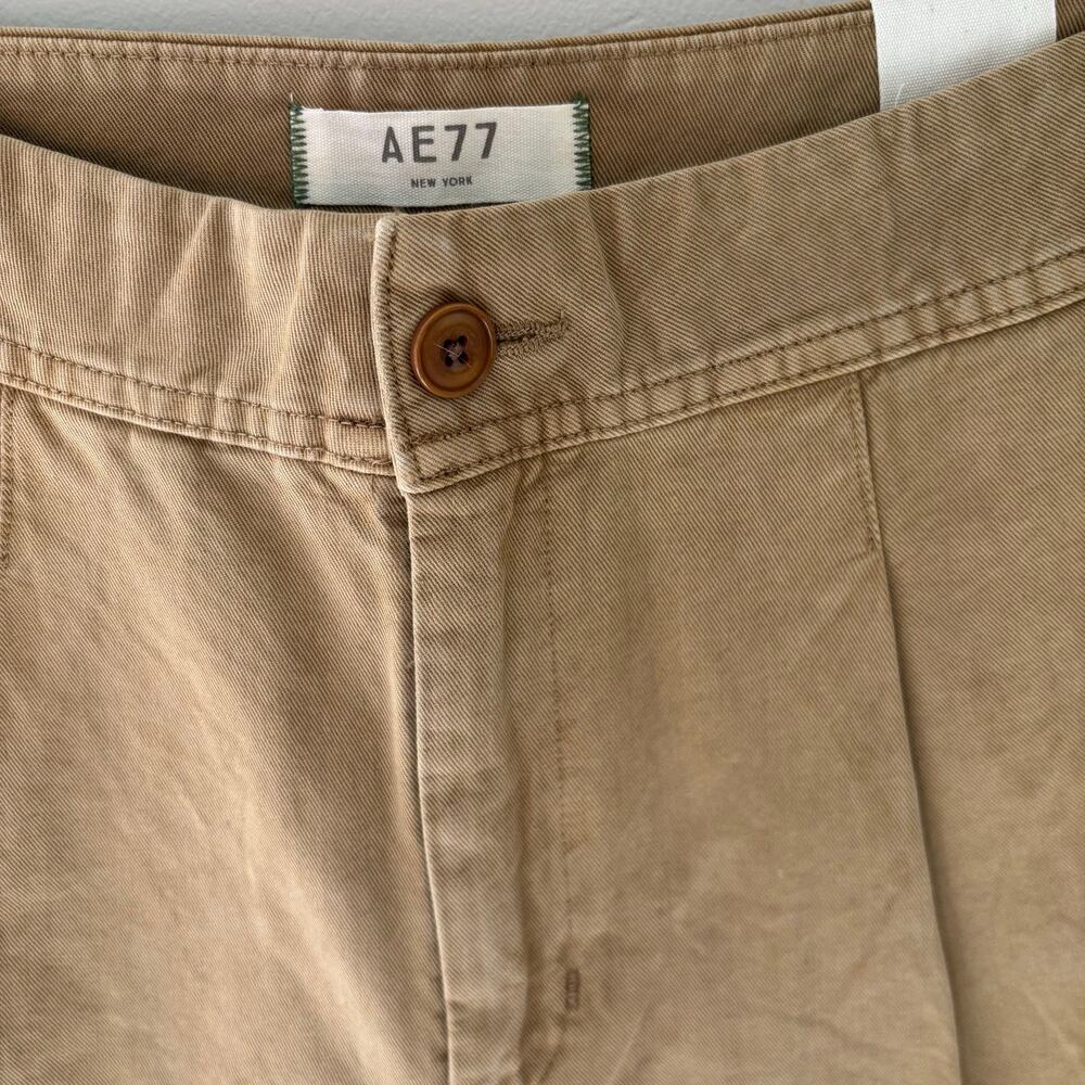 NWT AE77 Premium Military Shorts High Waisted Tan Khaki Size 26 - Picture 3 of 9